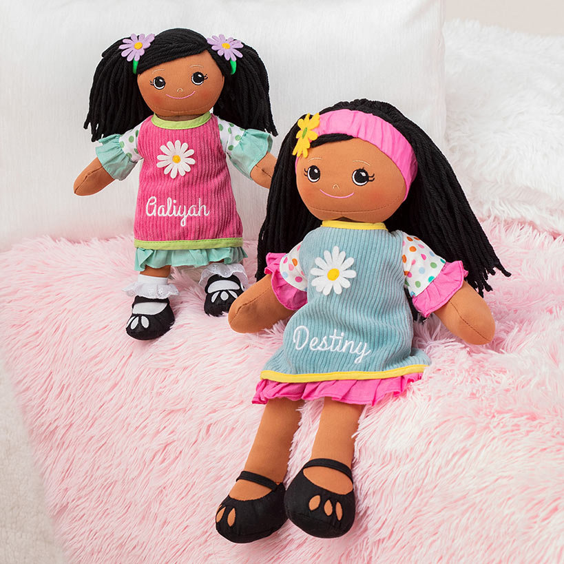 Personalized Spring Big and Little Sister Doll Set