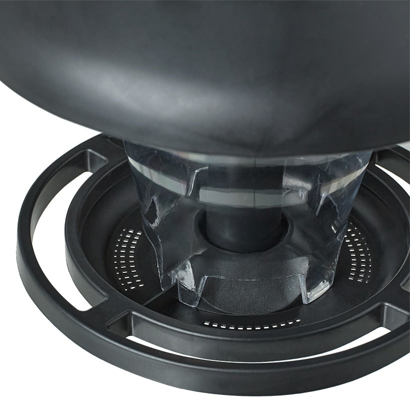 Hanging Bird Feeder With Round Black Cover And Platform