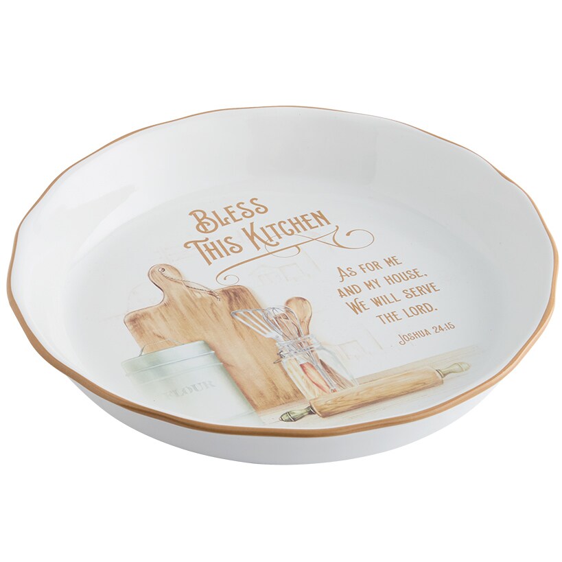 Bless This Kitchen Religious Decor - Pie Plate or Kitchen Prayer Plaque#select-item_pie-plate
