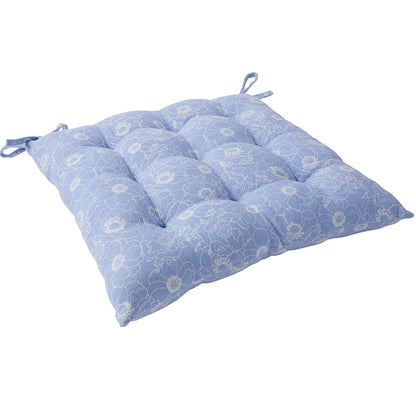 Blue Floral Chair Pad