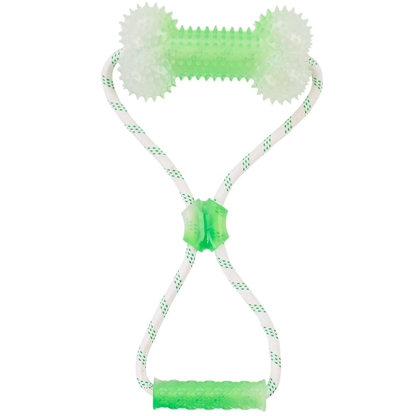 Glow-in-the-Dark Bone Dog Toy - Fetch, Chew, and Tug Fun