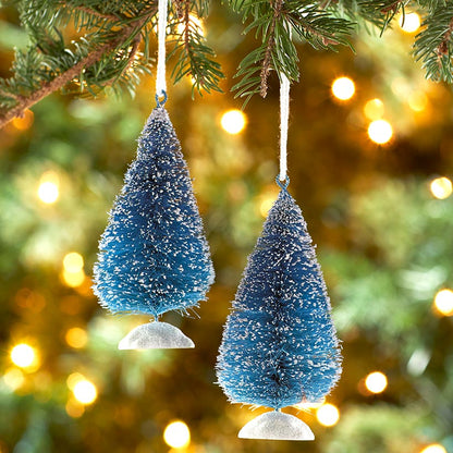 Sets of 2 Bottlebrush Tree Ornaments