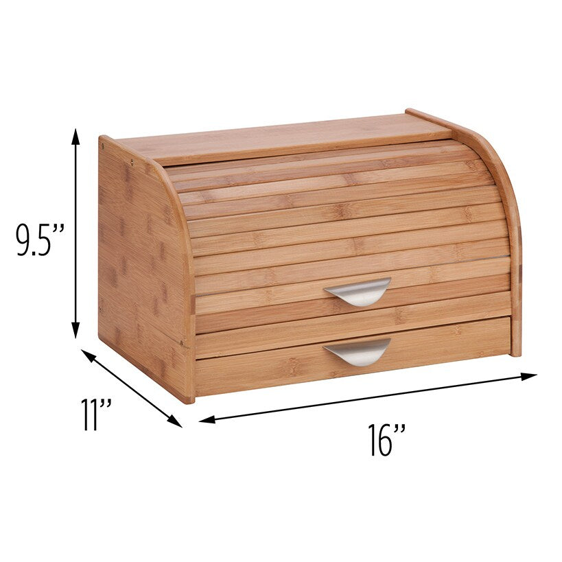 Bread Box with Bamboo Cutting Board