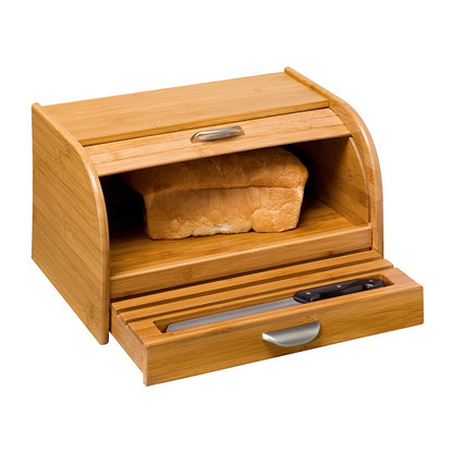 Bread Box with Bamboo Cutting Board
