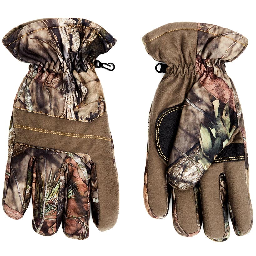 Hot Shot Brushed Tricot Men's Gloves with Mossy Oak Camo
