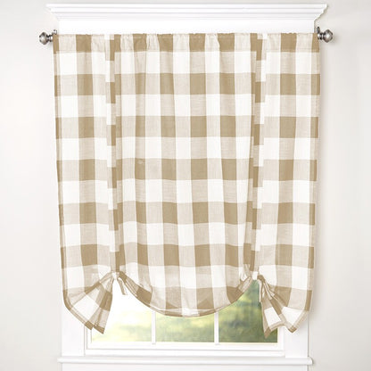 Buffalo Check Tie-Up Curtain