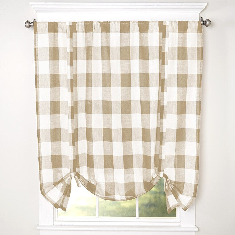 Buffalo Check Tie-Up Curtain