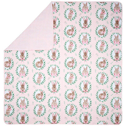Bunnies and Bows Reversible Full/Queen or King Quilt
