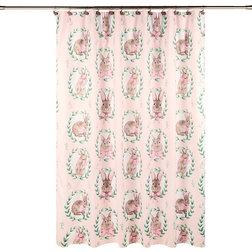 Bunnies and Bows Shower Curtain, Bath Rug, or Hooks