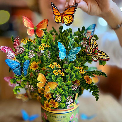 Butterflies & Buttercups Pop-Up Flower Bouquet Card