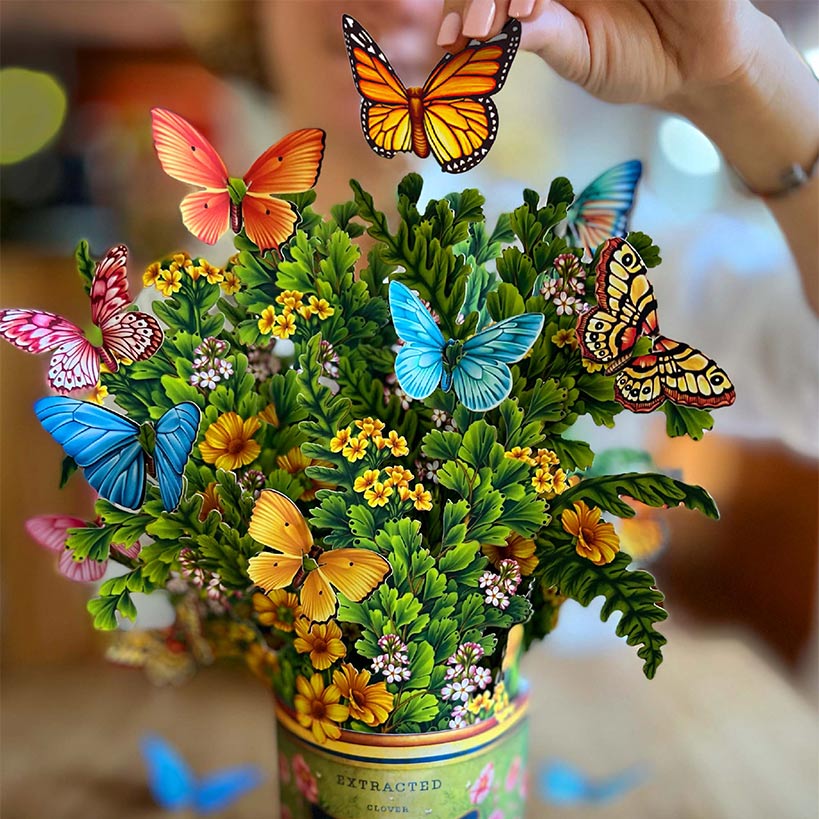 Butterflies & Buttercups Pop-Up Flower Bouquet Card
