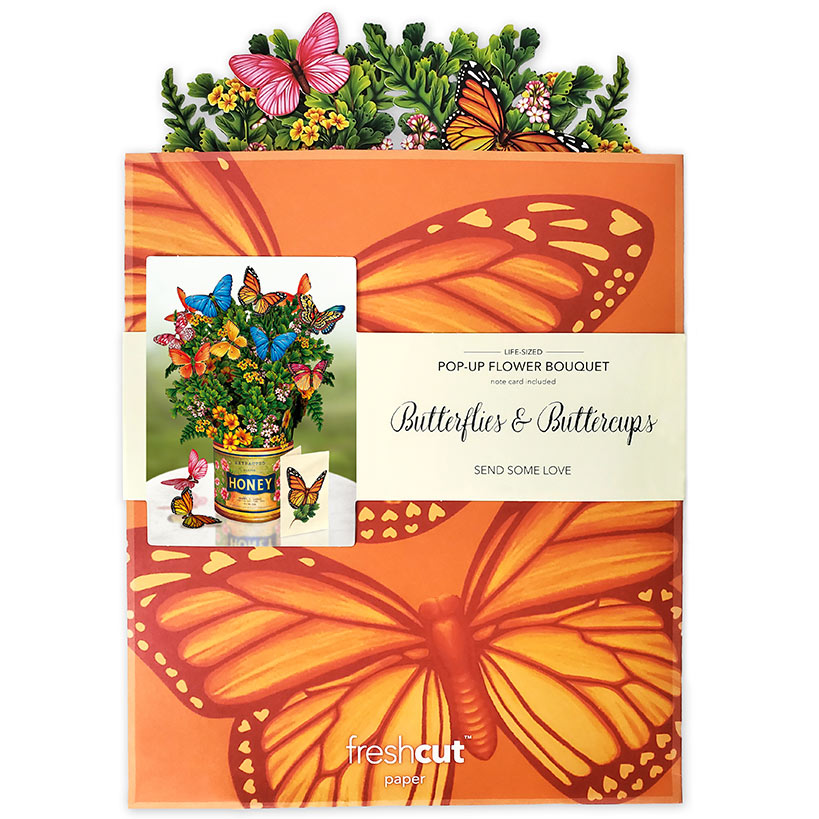 Butterflies & Buttercups Pop-Up Flower Bouquet Card