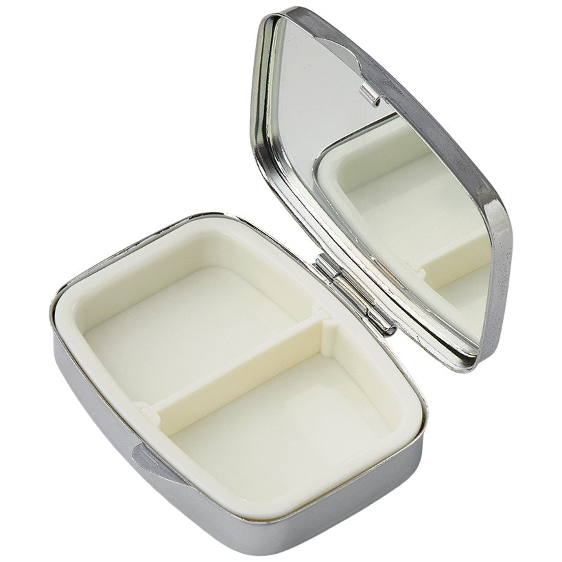 Pill Box 2 Compartment Medicine Pill Case