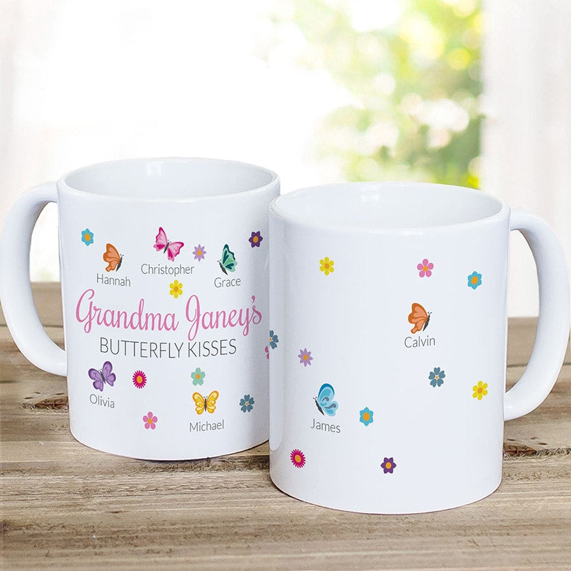Personalized Butterfly Kisses Coffee Mug