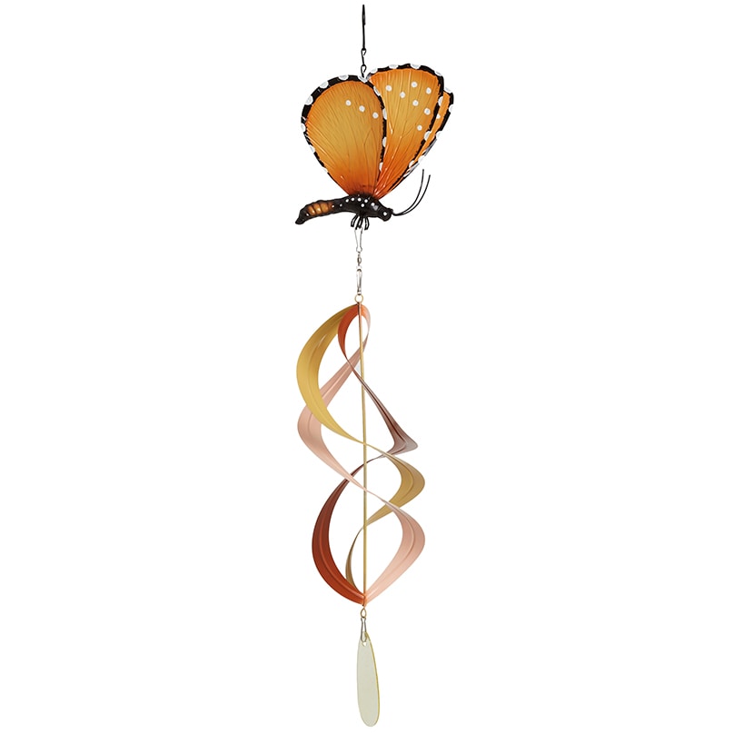 Butterfly Wind Spinner Orange or Blue