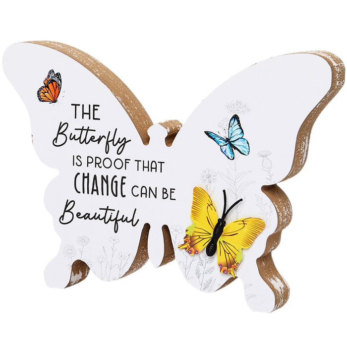 Vibrant Butterfly Sentiment Hanging Sign or Block Signs | LTD Commodities