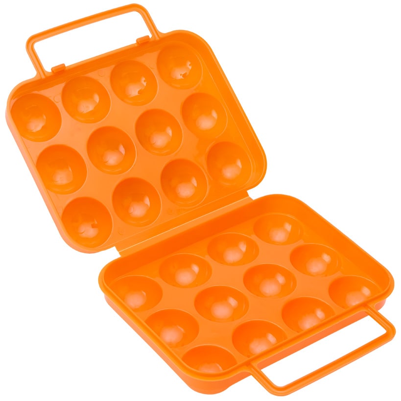 Camping Dozen Plastic Egg Holder Clean and Unbreakable