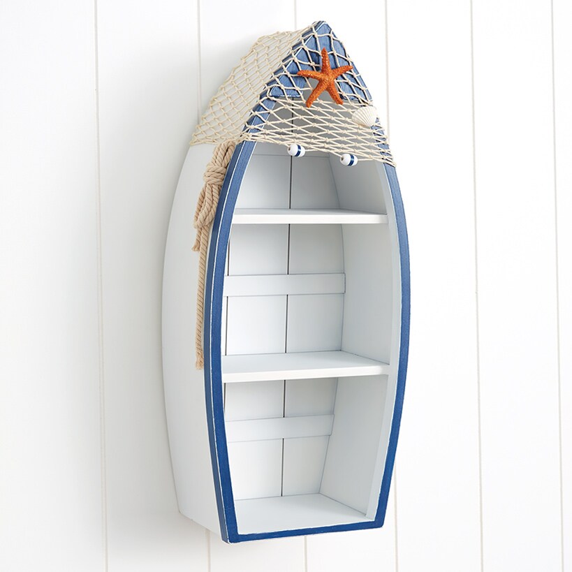 Canoe Wall Decor - Nautical Art for Home or Office#select-color_white/blue