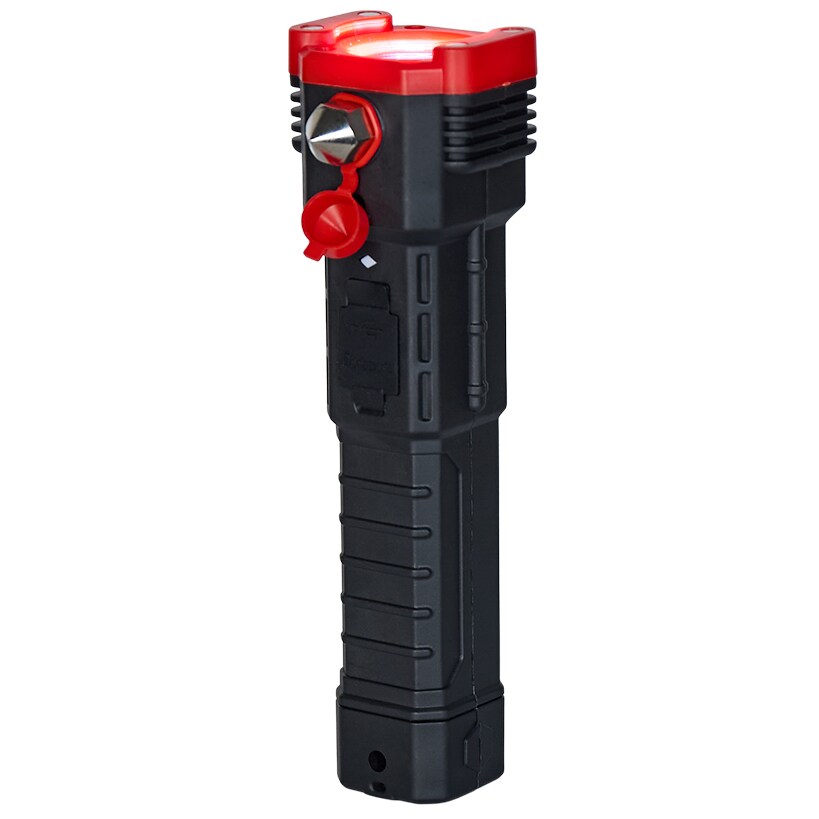 Rechargeable COB Flashlight With Safety Hammer and Blade