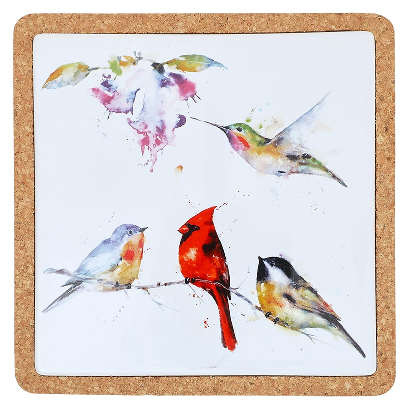 Cardinal & Friends Cork Trivet