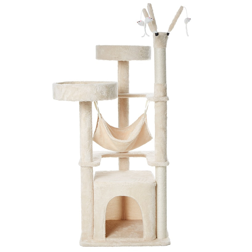 Cat Indoor Multifunction Play Tree With Perches Hammock Sisal Posts