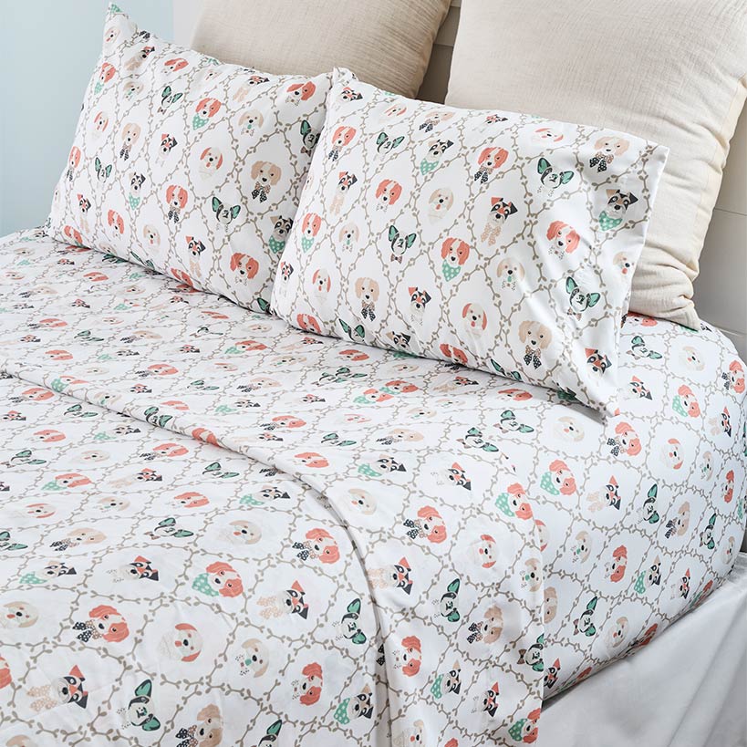 Ultra-Soft Microfiber Sheet Set Cats and Dogs