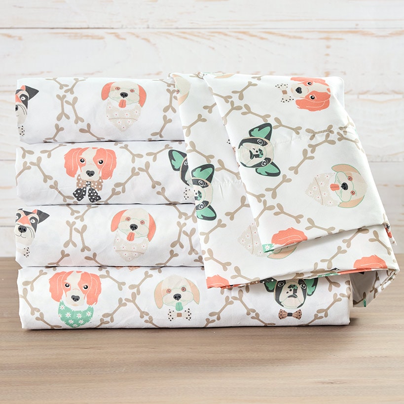 Ultra-Soft Microfiber Sheet Set Cats and Dogs