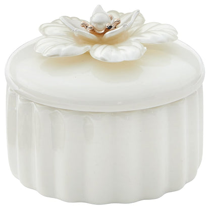 Ceramic Floral Keepsake and Jewelry Box