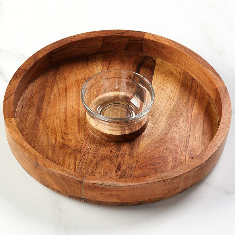 Acacia Wood Chip and Dip Platter or Set of 2 Charcuterie Boards#select-item_chip-and-dip-platter