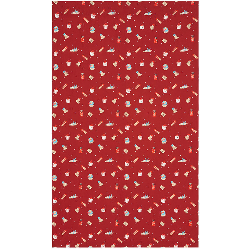 Christmas Dogs Window Panel 50" x 63" or 50" x 84"