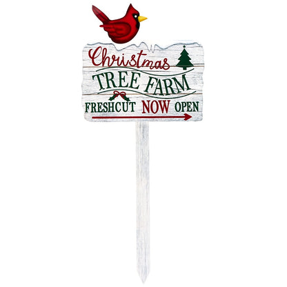 Christmas Cardinal Stake Sign