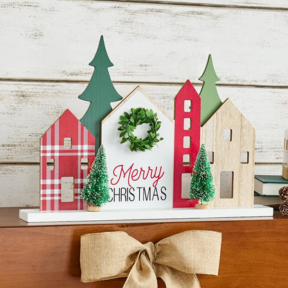 Christmas Wooden Tree Farm or Village Tabletop Décor