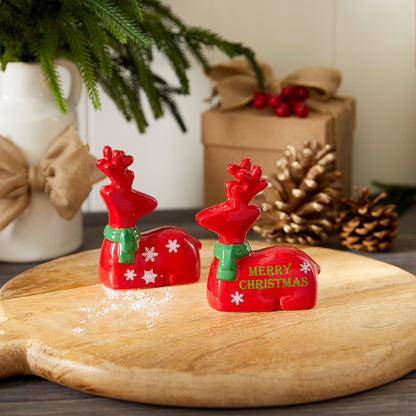 Christmas Deer Kitchen - Magnet, Towels, Tray, or Salt & Pepper Shakers
