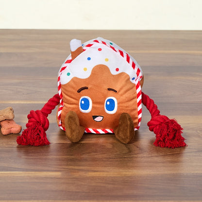 Dog Soft Plush Christmas Toy With Squeaker