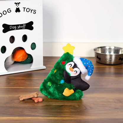 Dog Soft Plush Christmas Toy With Squeaker