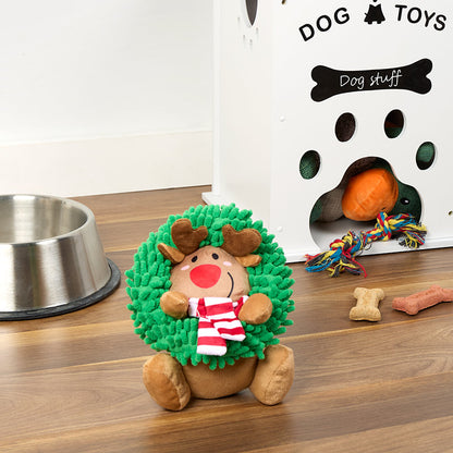 Dog Soft Plush Christmas Toy With Squeaker