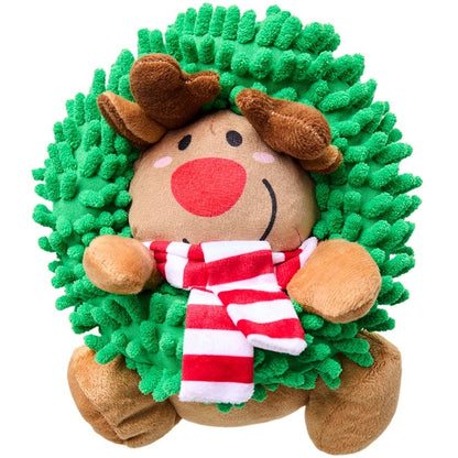 Dog Soft Plush Christmas Toy With Squeaker