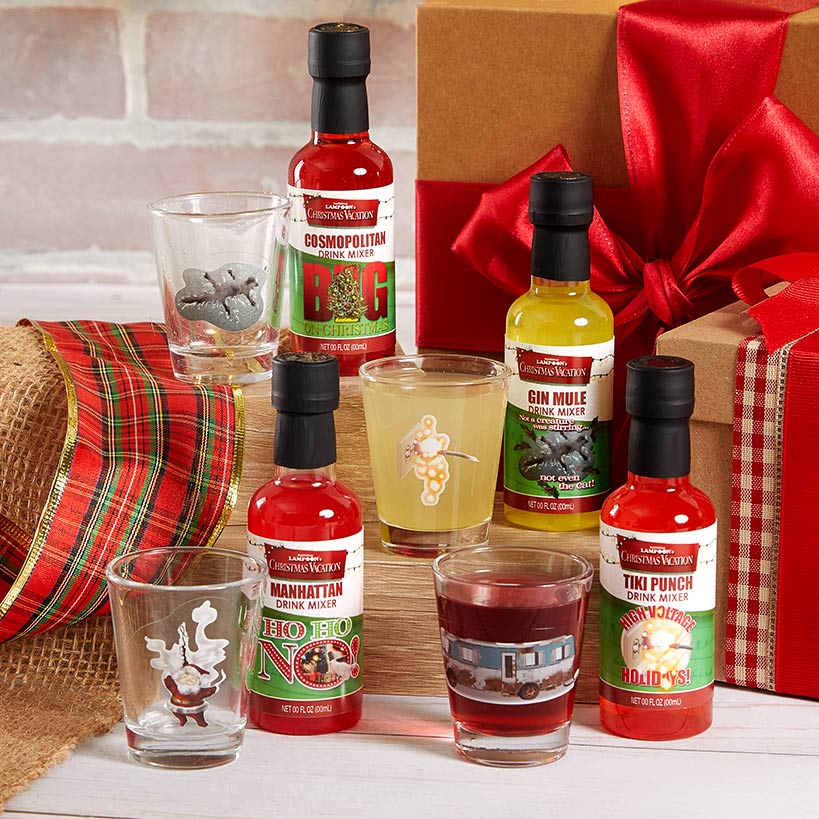National Lampoon Gift Set - Cocktail Mixers and Shot Glasses#select-item_christmas-drink-set