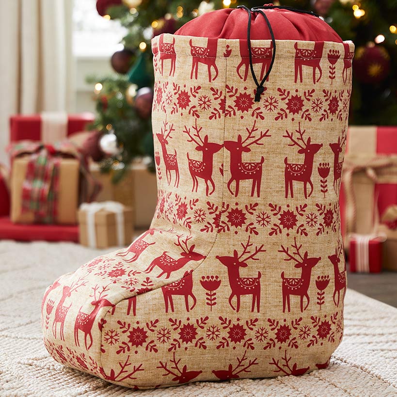 Large Stocking-Shaped Gift Bag