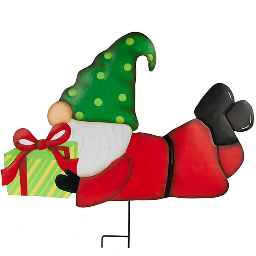 Christmas Gnome Garden Stake
