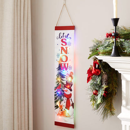 Let It Snow Christmas Lighted Banner