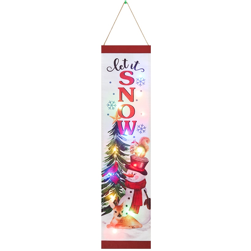 Let It Snow Christmas Lighted Banner