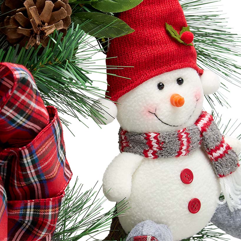 Christmas Snowman Wreath