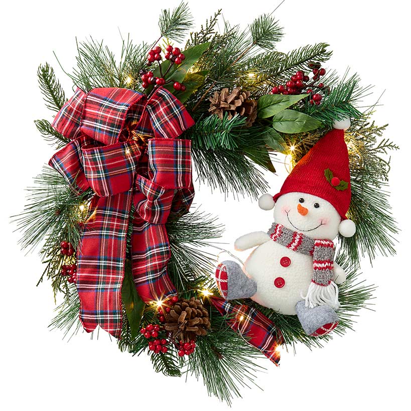 Christmas Snowman Wreath