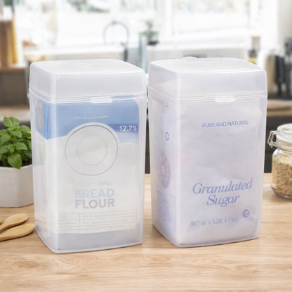 Clear Sugar and Flour Storage Containers Set of 2