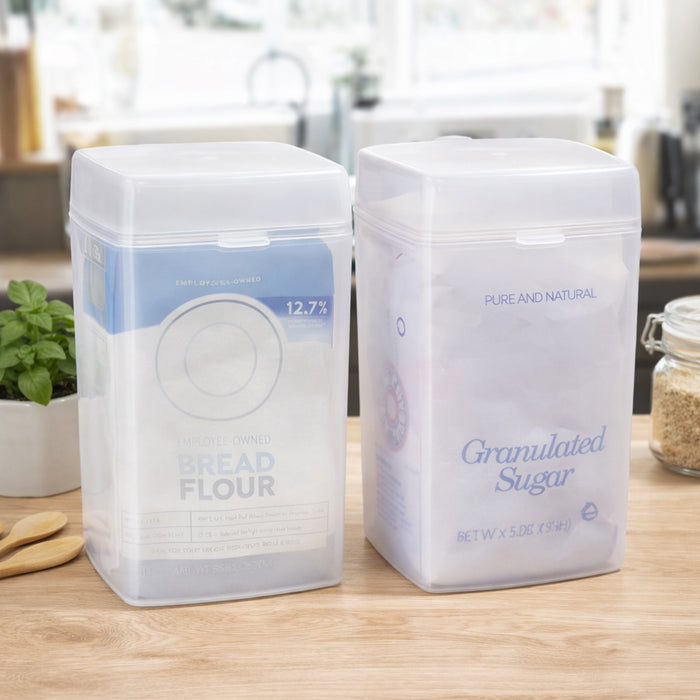Clear Sugar and Flour Storage Containers Set of 2 | LTD Commodities