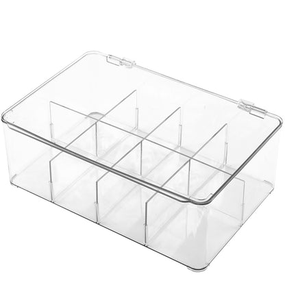 Adjustable 8-Compartment Storage Container