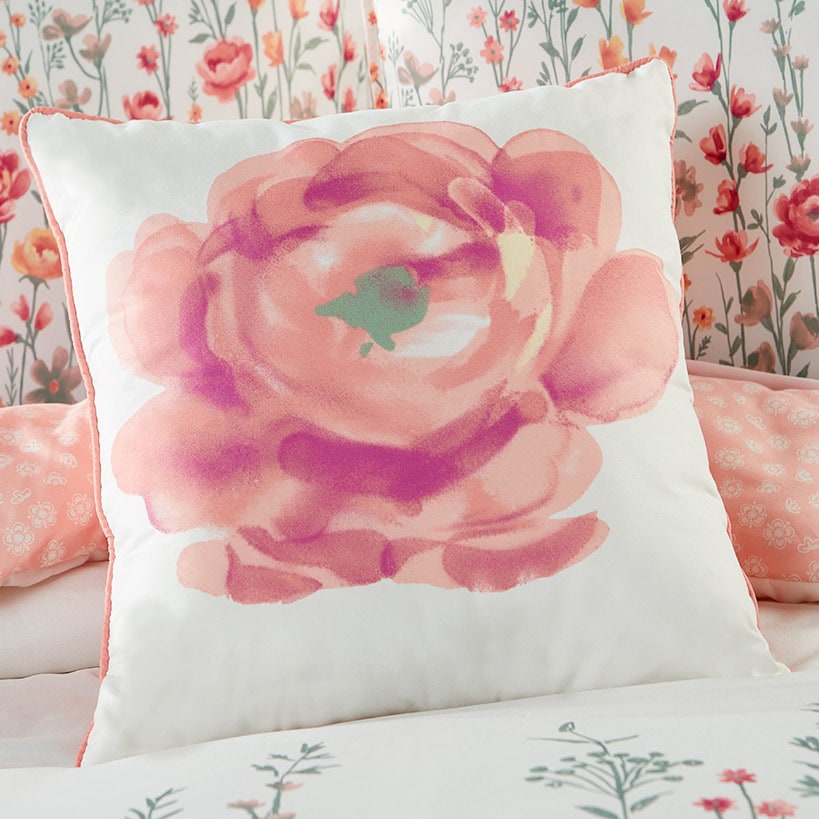 Climbing Floral Accent Pillow