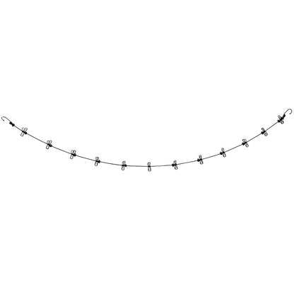 Camping Retractable Clothesline - 12 Pins, 13 Buckles and 70" Long