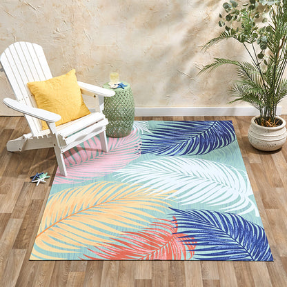 Coastal Print Indoor/Outdoor Area Rug, Accent Rug or Runner Rug